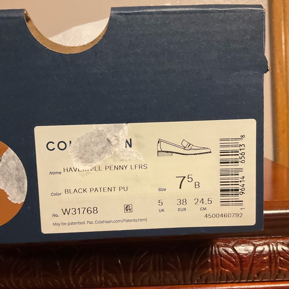 Cole Haan Women’s  Black Patent Leather Loafers - Picture 6 of 7